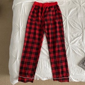 RED AND BLACK PLAID PJS